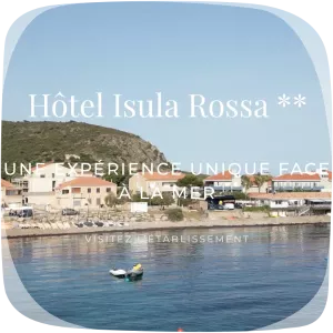Capture d'écran du site hôtel 2 étoiles Isula Rossa